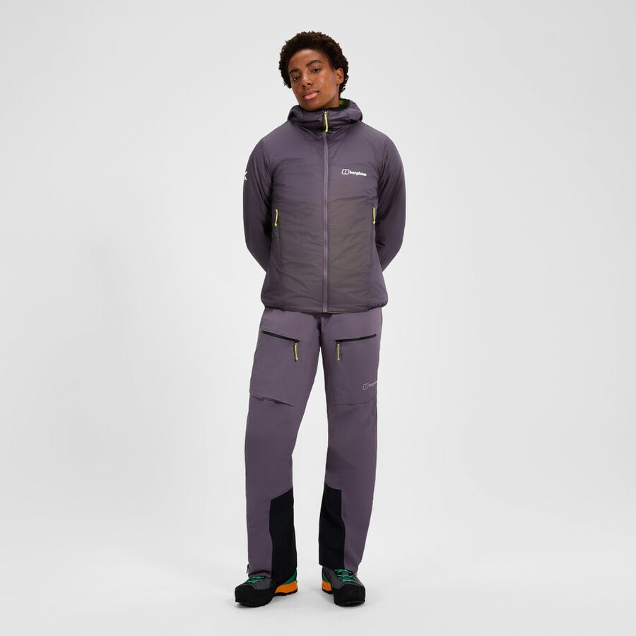 women s mtn arete synthetischen hoody - lila berghaus