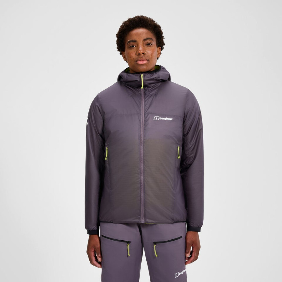 women s mtn arete synthetischen hoody - lila berghaus
