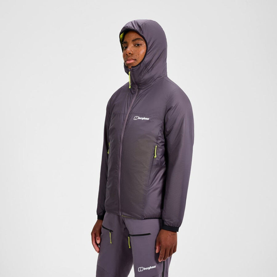 women s mtn arete synthetischen hoody - lila berghaus