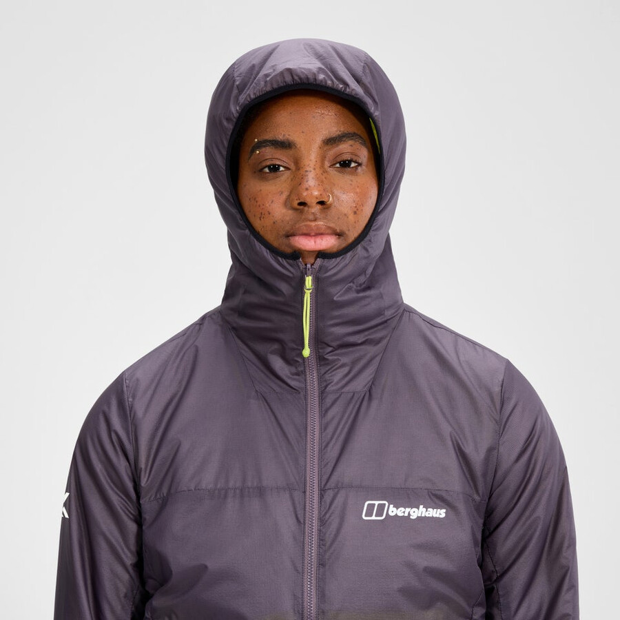 women s mtn arete synthetischen hoody - lila berghaus