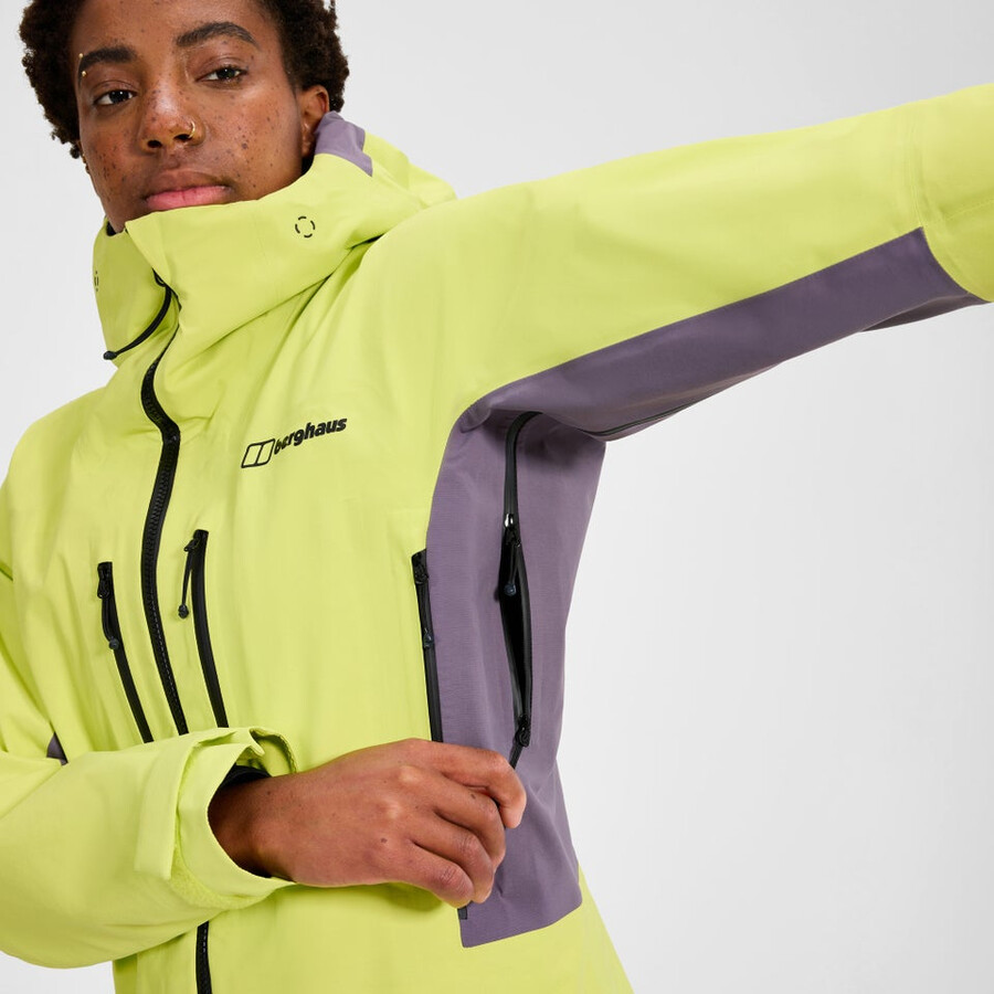frauen extrem vanguard gore-tex jacke - gelblila berghaus