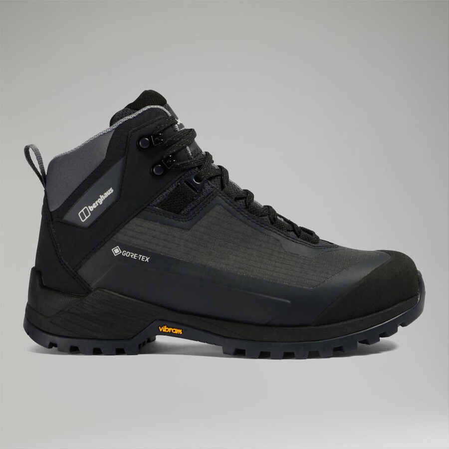 frauen s deception trail gore-tex boot - dark greyblack die berghaus