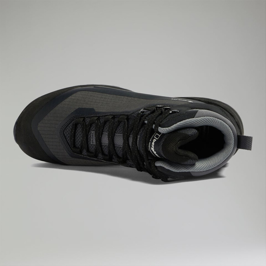 frauen s deception trail gore-tex boot - dark greyblack die berghaus